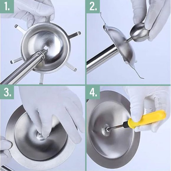 7 Piece Chrome Silver Kitchen Utensil Set - Picture 6 of 6